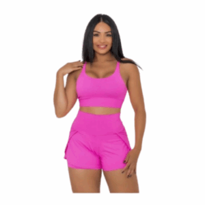 Conjunto Fitness Premium: Shorts Duplo + Top em Poliamida | Conforto, Estilo e Alta Performance