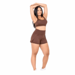 Conjunto Fitness Premium: Shorts Duplo + Top em Poliamida | Conforto, Estilo e Alta Performance