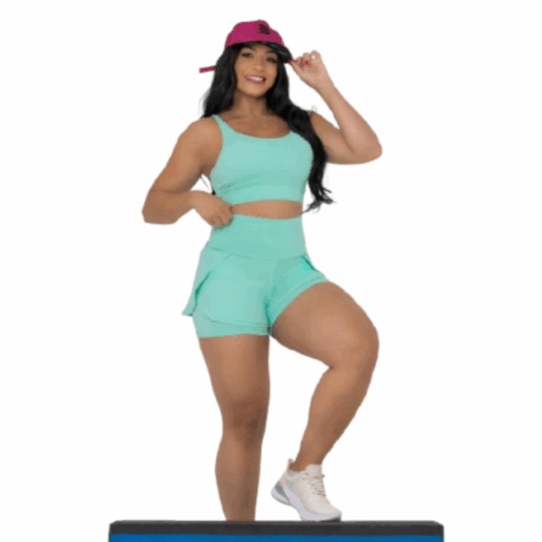 Conjunto Fitness Premium: Shorts Duplo + Top em Poliamida | Conforto, Estilo e Alta Performance
