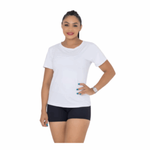 Camiseta Fitness Feminina com Secagem Rápida e Tecido de Alta Performance