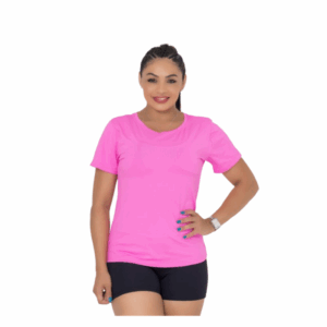 Camiseta Fitness Feminina com Secagem Rápida e Tecido de Alta Performance