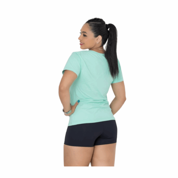 Camiseta Fitness Feminina com Secagem Rápida e Tecido de Alta Performance - Imagem 3