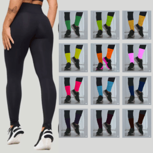 Kit Legging Flanelada Preta e Polainas Estilosas