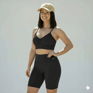 Shorts com Bolso em Poliamida Premium